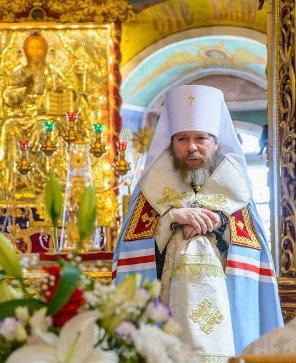 ​21 мая 2018 года митрополит Псковский и Порховский Тихон прибыл в Псковскую митрополию