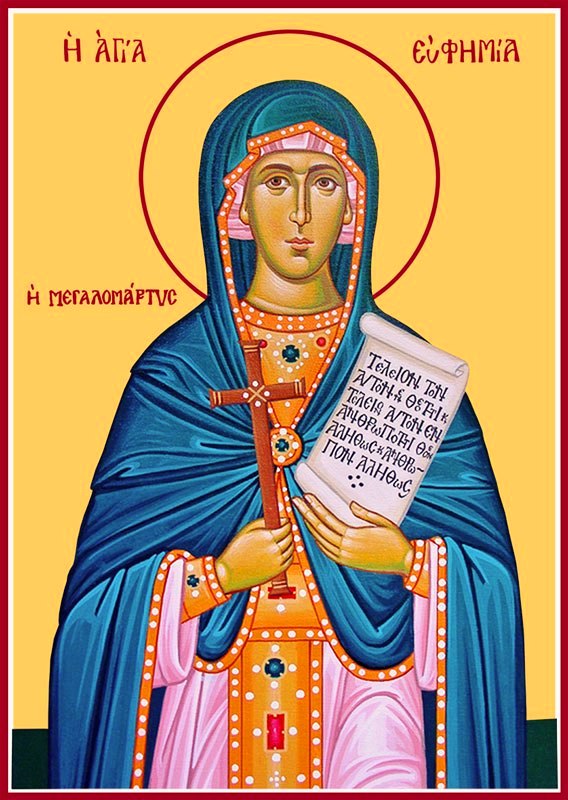 Великомученица Евфимия Всехвальная, Халкидонская