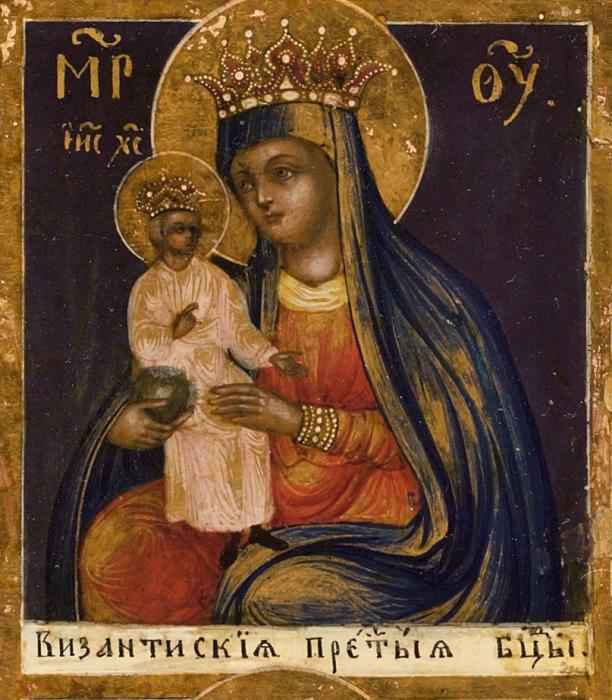 Византийская икона Божией Матери