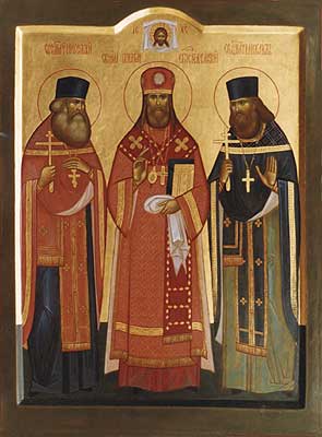 Священномученики Платон (Кульбуш) епископ Ревельский, Николай (Бежаницкий), Михаил (Блейве)