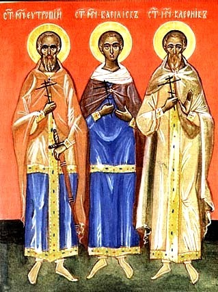 Мученики Евтропий, Клеоник и Василиск