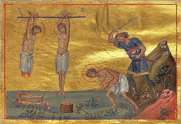 Мученик Меласипп, мученица Касинии и сын их мученик Антонин